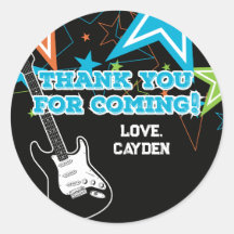 Rock Star Birthday Gitarre blau orange