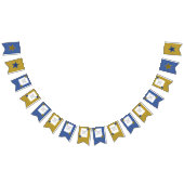 Rock Star Birthday Party Month Banner Blue Gold (Alle)