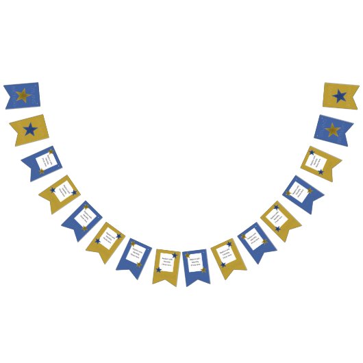 Rock Star Birthday Party Month Banner Blue Gold (Alle)