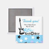 ROCK STAR Blue Baby Dusche Gefallen Magnet (Vorderseite/Rückseite)