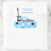 Rock Star Blue SQUARE Quadratischer Aufkleber (Tasche)