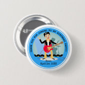 Rock Star Boy Geburtstagsparty Button (Vorne & Hinten)