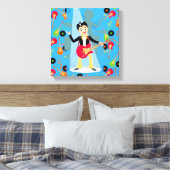 Rock Star Boy Geburtstagsparty Leinwanddruck (Insitu (Schlafzimmer))