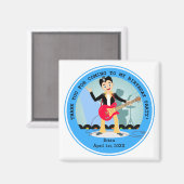 Rock Star Boy Geburtstagsparty Magnet (Vorderseite/Rückseite)