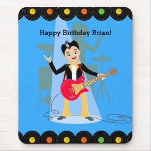 Rock Star Boy Geburtstagsparty Mousepad