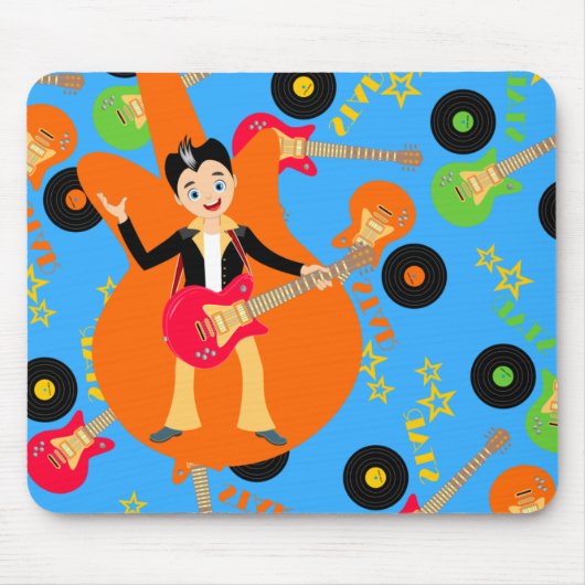 Rock Star Boy Geburtstagsparty Mousepad (Vorne)