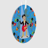 Rock Star Boy Geburtstagsparty Ornament (Vorderseite)