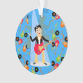 Rock Star Boy Geburtstagsparty Ornament (Vorderseite)