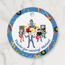 Rock Star Boys Band Geburtstagsparty Geschenkanhänger