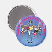 Rock Star Boys Band Geburtstagsparty Magnet (Vorderseite/Rückseite)