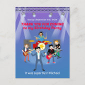 Rock Star Boys Band Geburtstagsparty Postkarte (Vorderseite)