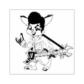 Rock Star Bunny Rabbit | Osterferien Gummistempel (Prägung)