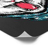 Rock Star Cat. Geboren zu Roar Poster (Ecke)