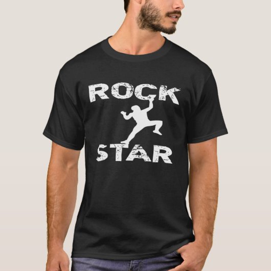 Rock Star Climber Klettern T-Shirt (Vorderseite)