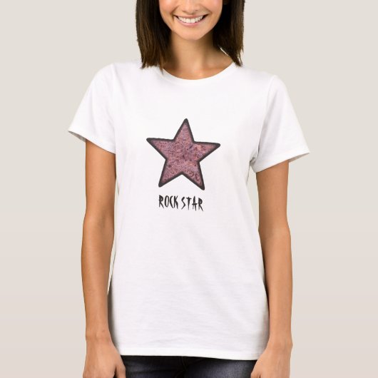 Rock Star Cool Rock Textur mit benutzerdefiniertem T-Shirt (Vorderseite)
