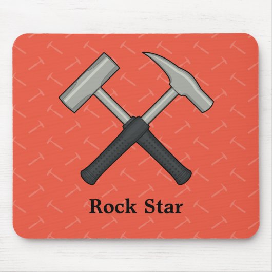Rock Star! Crossed Geology Hammers Mousepad (Vorne)