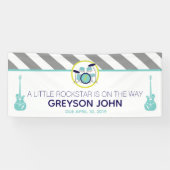 Rock Star Drum Set Rock-A-Bye Baby Shower Banner (Horizontal)