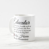 Rock Star Educator Kaffeetasse (Vorderseite Links)