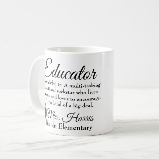 Rock Star Educator Kaffeetasse (Vorderseite Links)