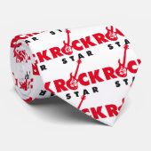 Rock star electric guitar krawatte (Gerollt)