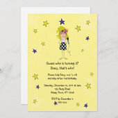 Rock Star Foto Impose Girl Einladung (Vorne/Hinten)