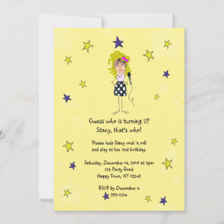 Rock Star Foto Impose Girl Einladung