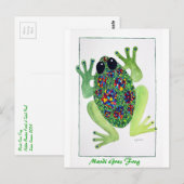 Rock Star Frog Postkarte (Vorne/Hinten)