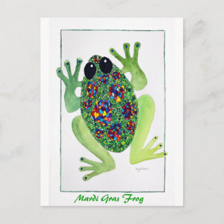 Rock Star Frog Postkarte