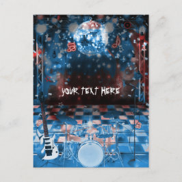 ROCK STAR Geburtstag Musikalisches Dance Party Vie Postkarte