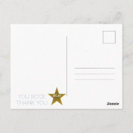 Rock Star Geburtstag Vielen Dank Postcard Blue Gol Postkarte