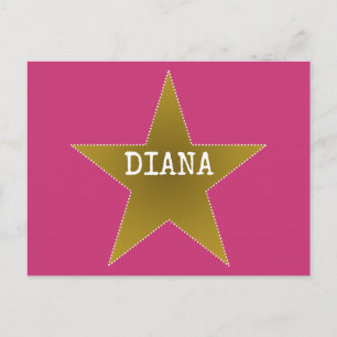 Rock Star Geburtstag Vielen Dank Postcard Pink Gol Postkarte