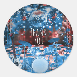 ROCK STAR Geburtstags-Musik-Tanzparty-Geschenk Runder Aufkleber