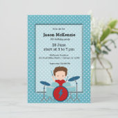 Rock Star Geburtstagsparty Einladung (Stehend Vorderseite)