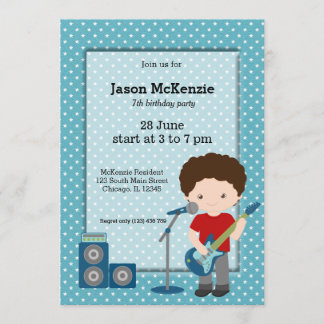 Rock Star Geburtstagsparty Einladung