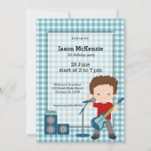 Rock Star Geburtstagsparty Einladung (Vorderseite)