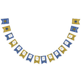 Rock Star Geburtstagsparty Monat Banner Blue Gold