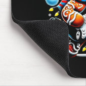 Rock Star Gingerbread Christmas Guitar Lights Men Mousepad (Ecke)