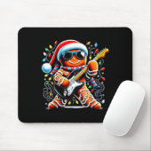 Rock Star Gingerbread Christmas Guitar Lights Men Mousepad (Mit Mouse)