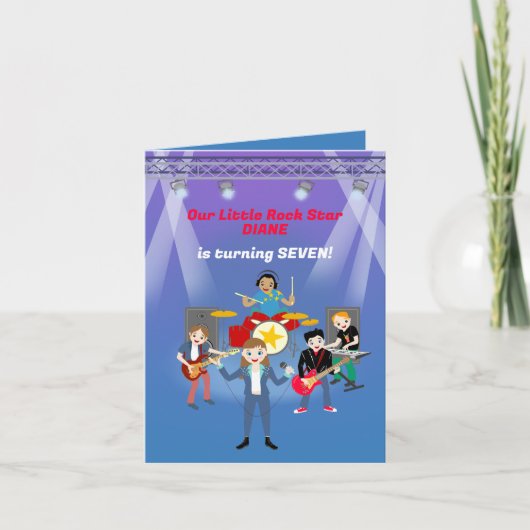 Rock Star Girl Band Geburtstagsparty Einladung (Vorderseite)
