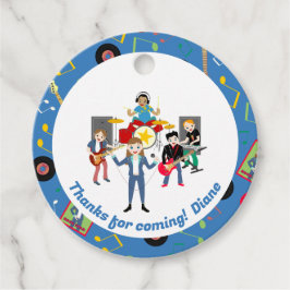 Rock Star Girl Band Geburtstagsparty Geschenkanhänger