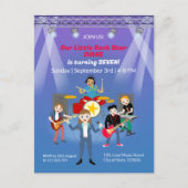 Rock Star Girl Band Geburtstagsparty Postkarte (Vorderseite)