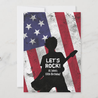 Rock Star Gitarre Grunge Geburtstagsparty Einladung