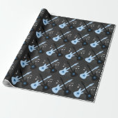 Rock Star Gitarre Rock a Bye Wrapping Paper Geschenkpapier (Ungerollt)