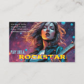 Rock Star Gitarrist Visitenkarte (Rückseite)