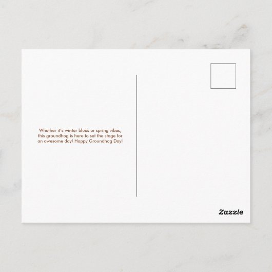 Rock Star Groundhog Postkarte (Rückseite)