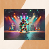 Rock Star Groundhog Postkarte