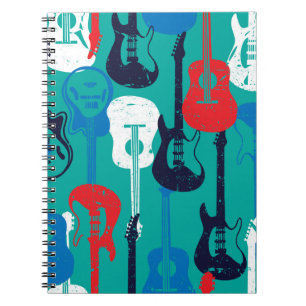 Rock Star: Grunge Gitarrenmuster Notizblock