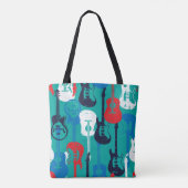 Rock Star: Grunge Gitarrenmuster Tasche (Rückseite)