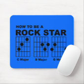 Rock Star Guitar Chords Funny Mousepad Spaß (Mit Mouse)