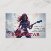 Rock Star Guitar Instructor Visitenkarte (Rückseite)